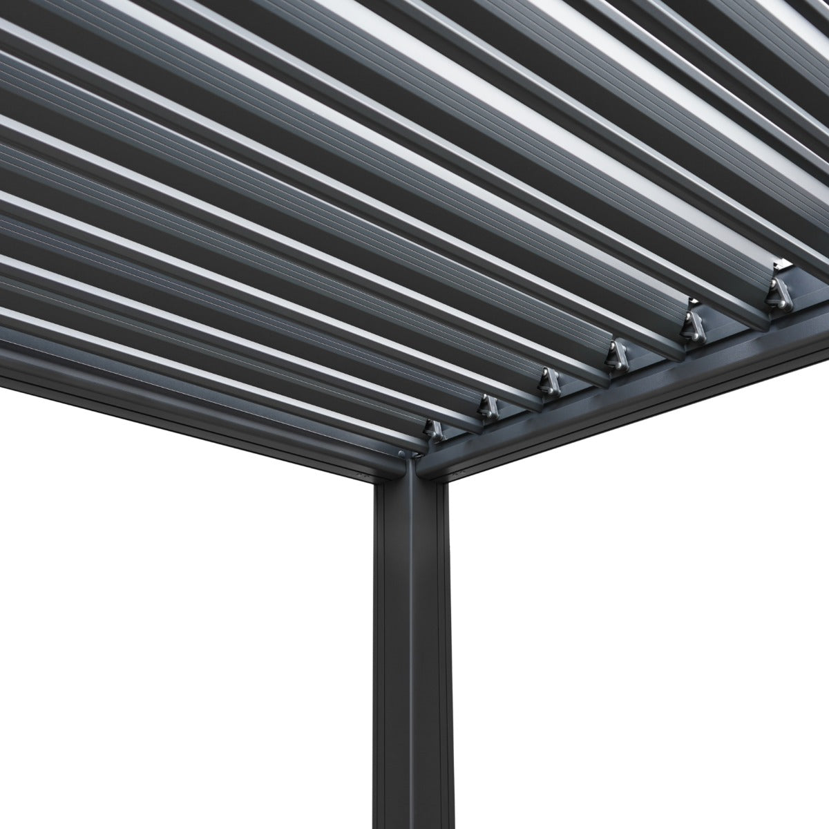 Anthracite Aluminium Pergola - 3m x 4m