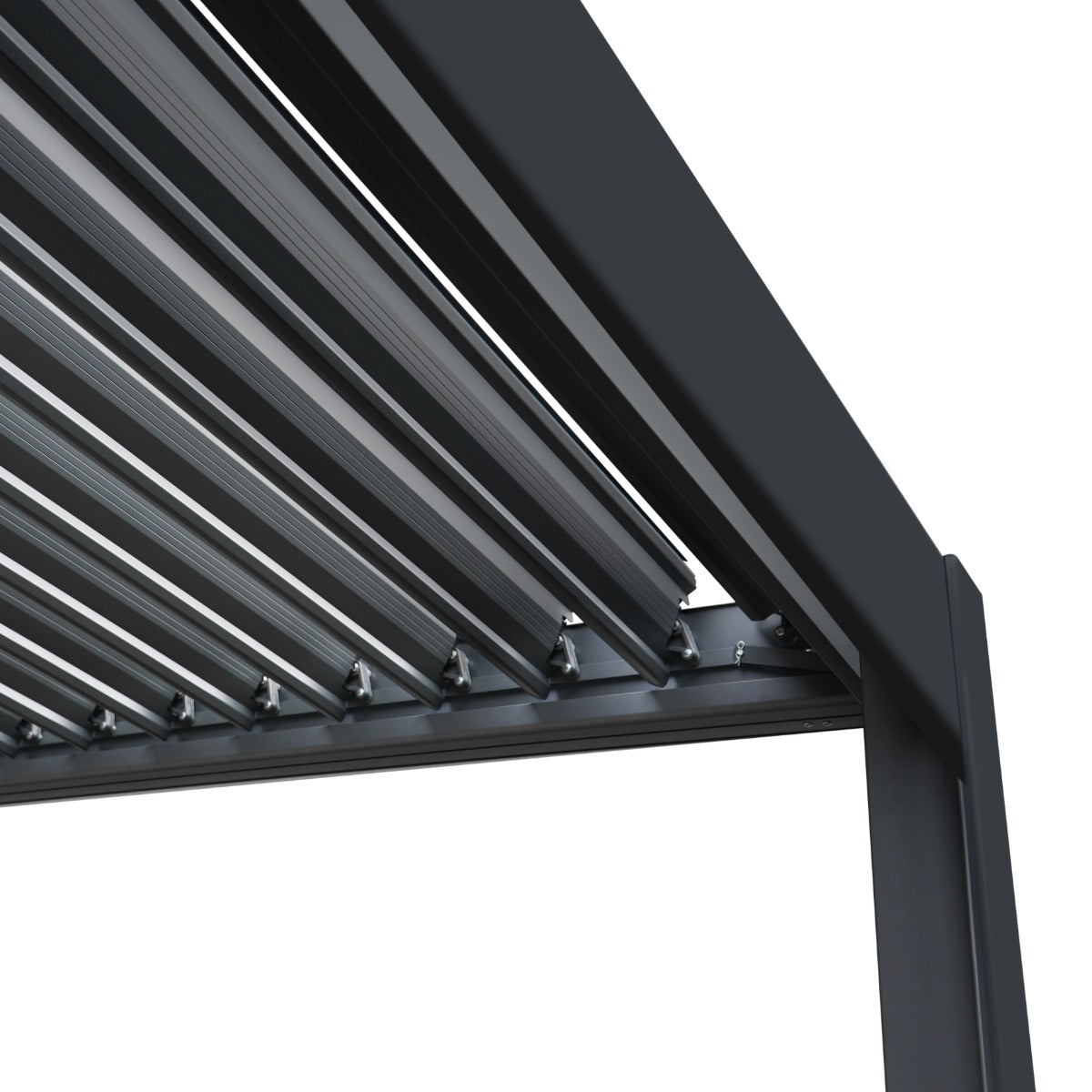 Anthracite Aluminium Pergola - 3m x 4m