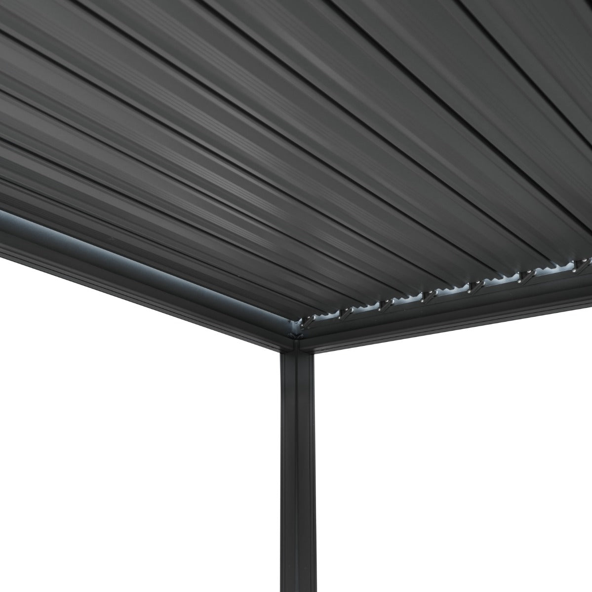 Anthracite Aluminium Pergola 3m x 3m