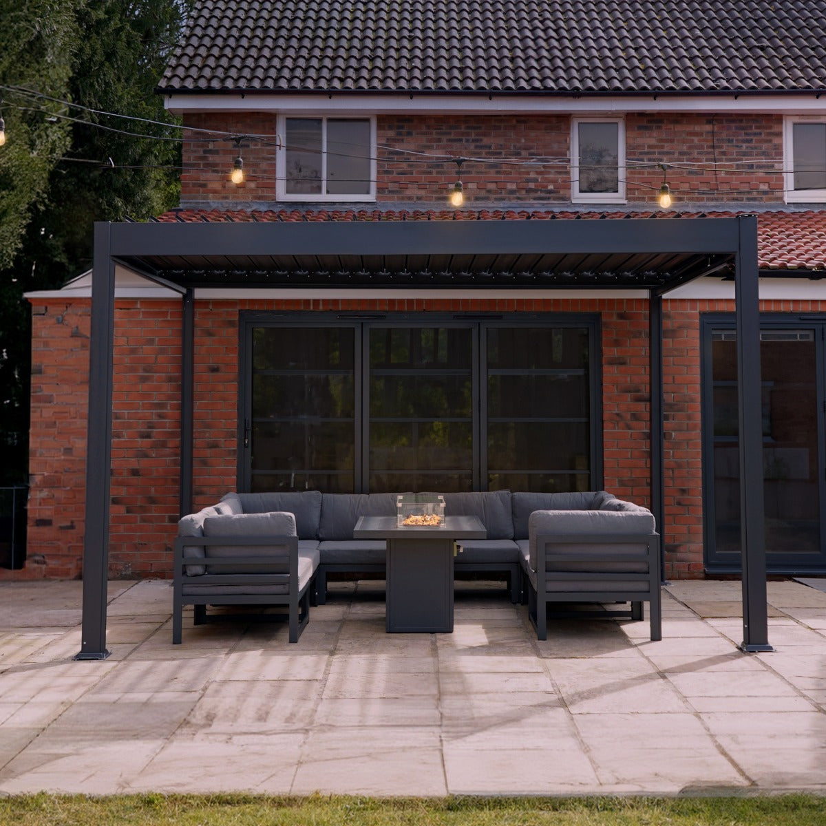 Anthracite Aluminium Pergola 3m x 3m
