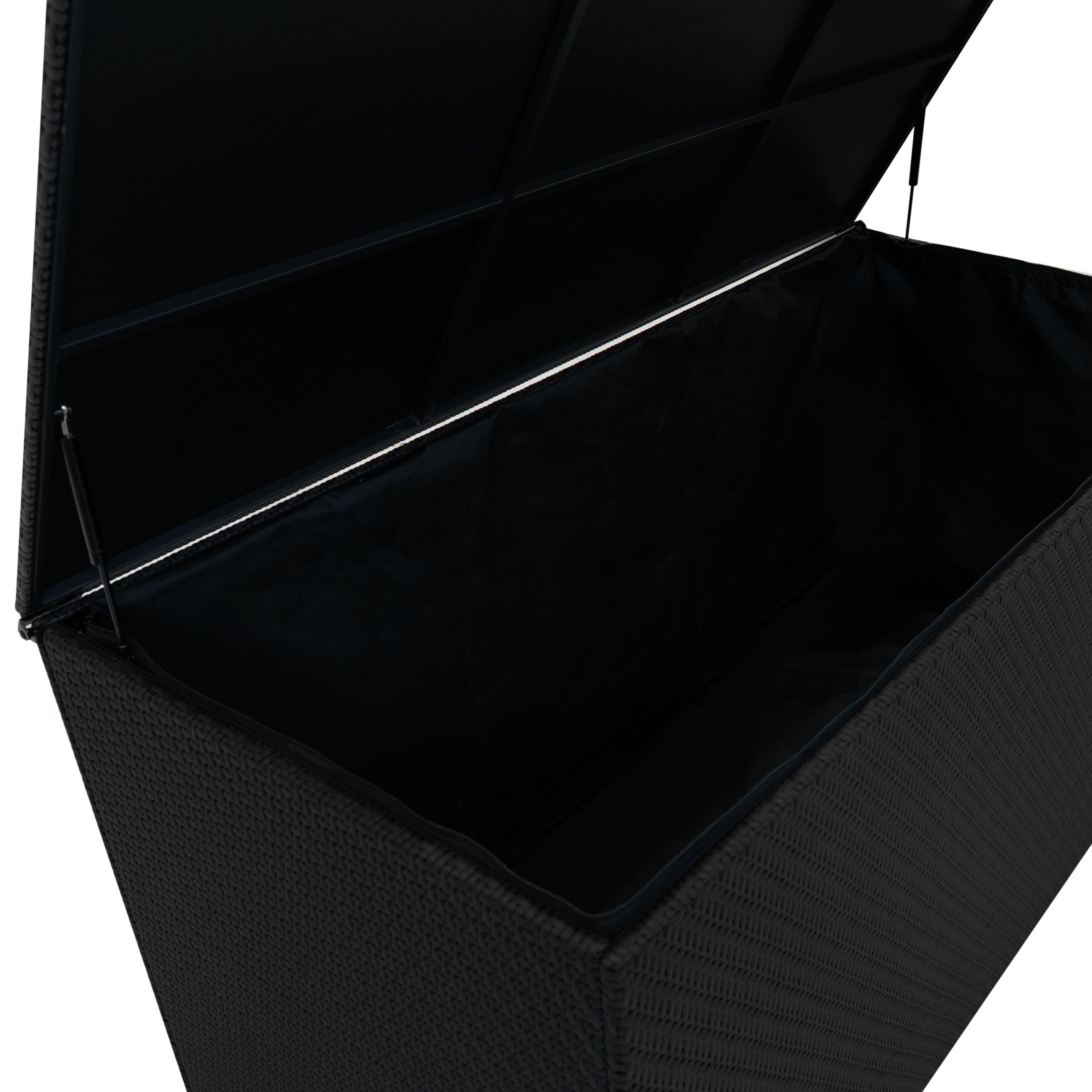 Rattan Cushion Storage Box 700L - Black