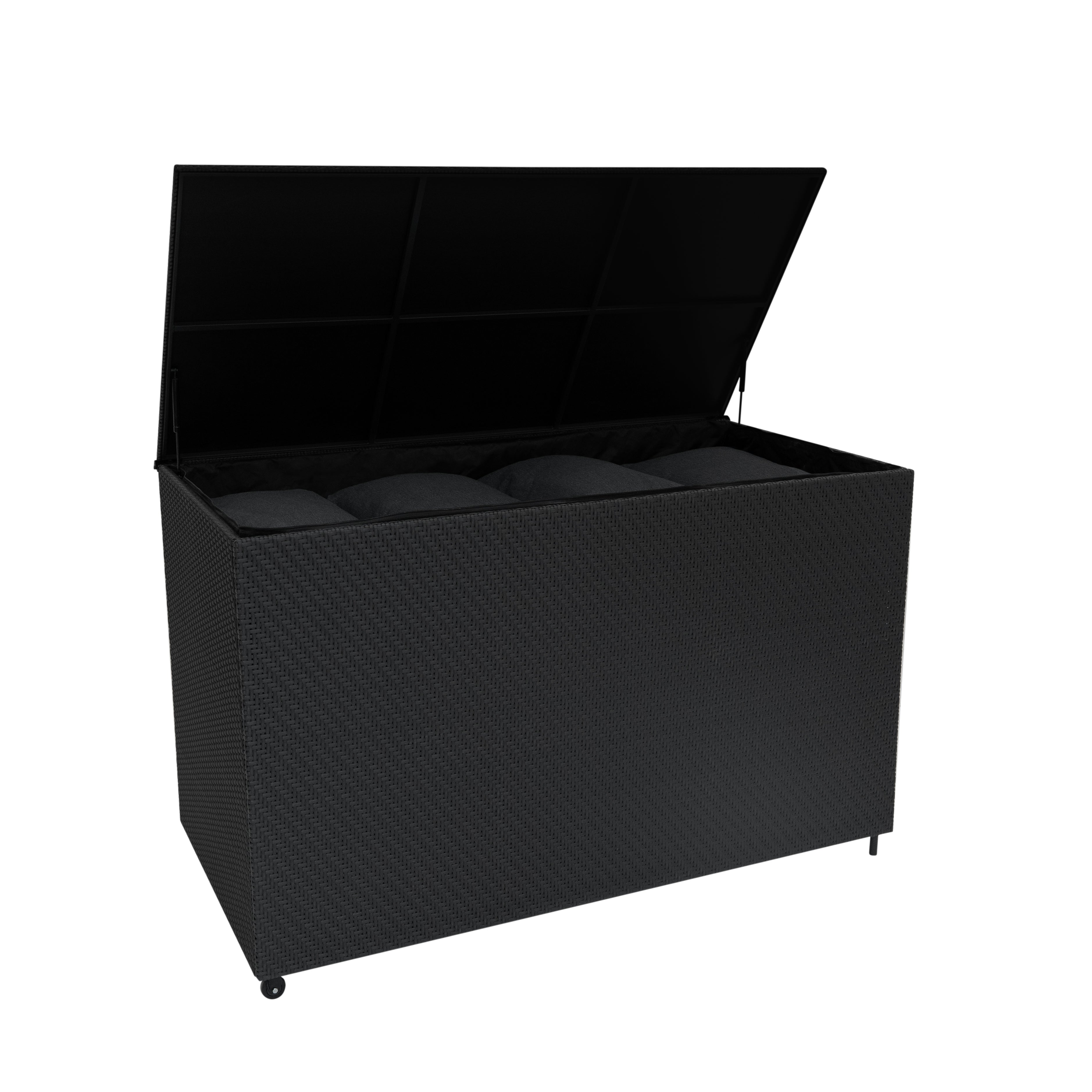 Rattan Cushion Storage Box 996L - Black