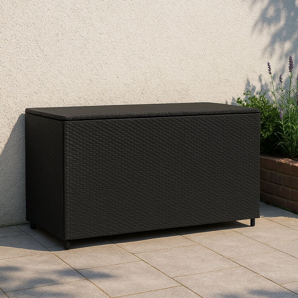 Rattan Cushion Storage Box 996L - Black