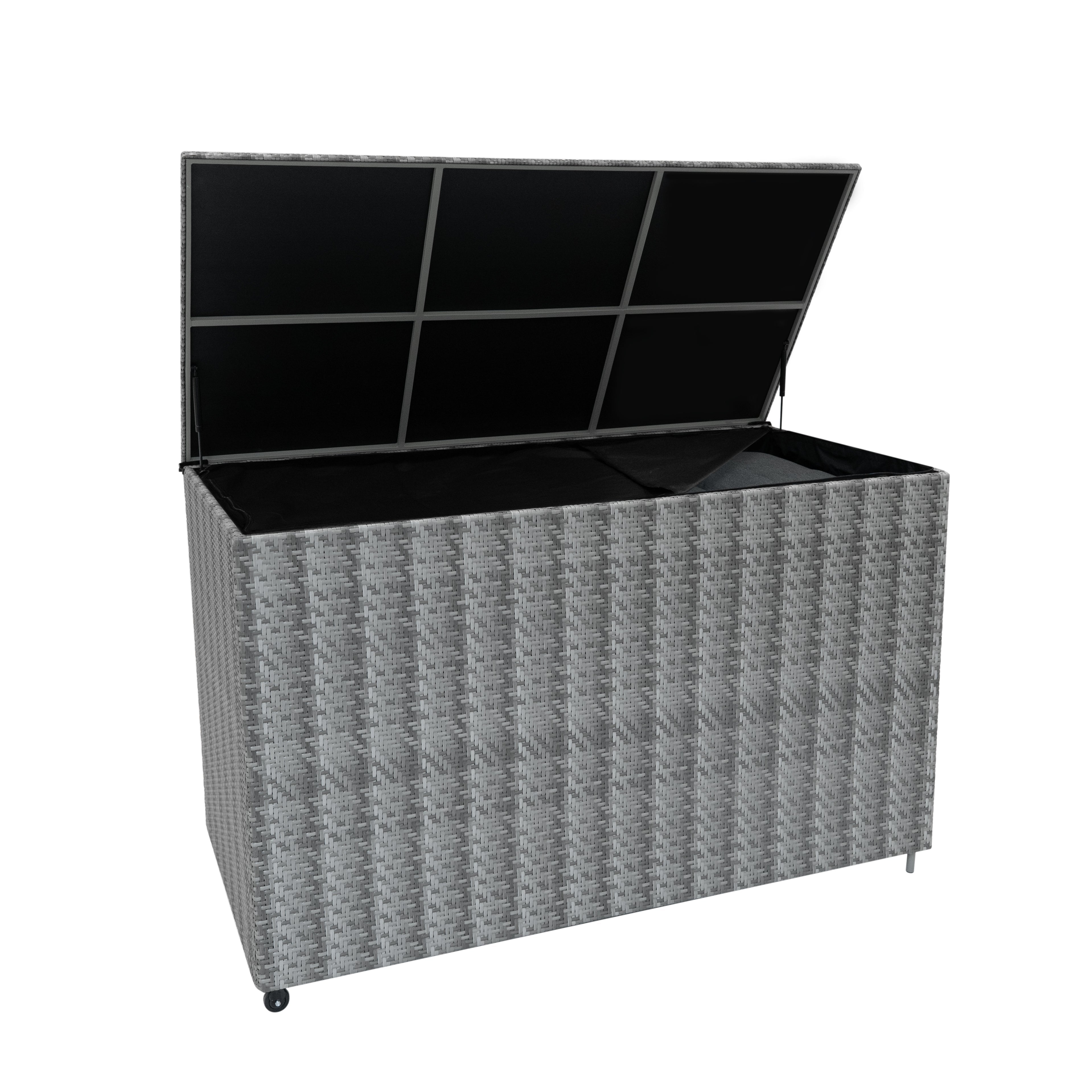 Rattan Cushion Storage Box 996L - Grey