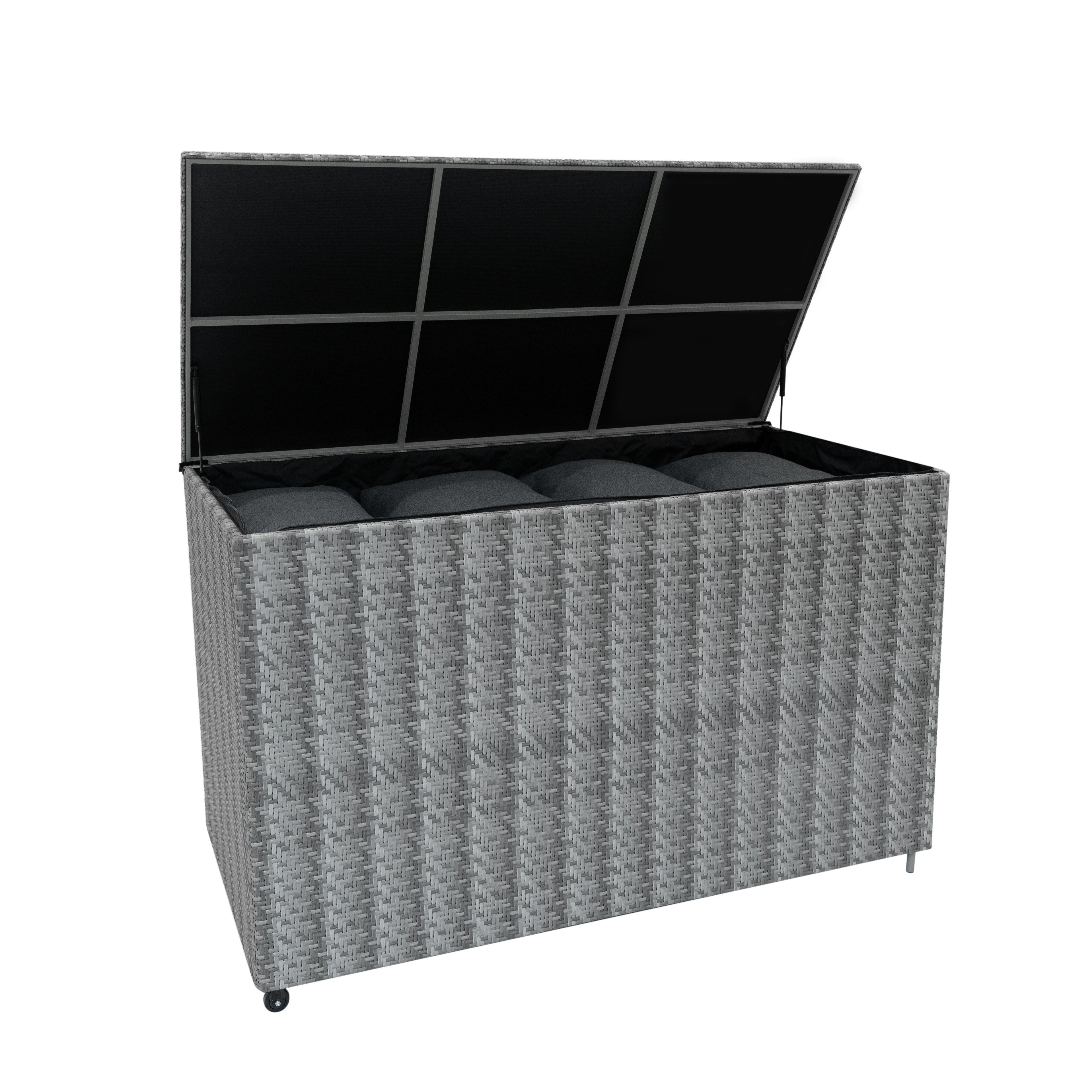 Rattan Cushion Storage Box 996L - Grey