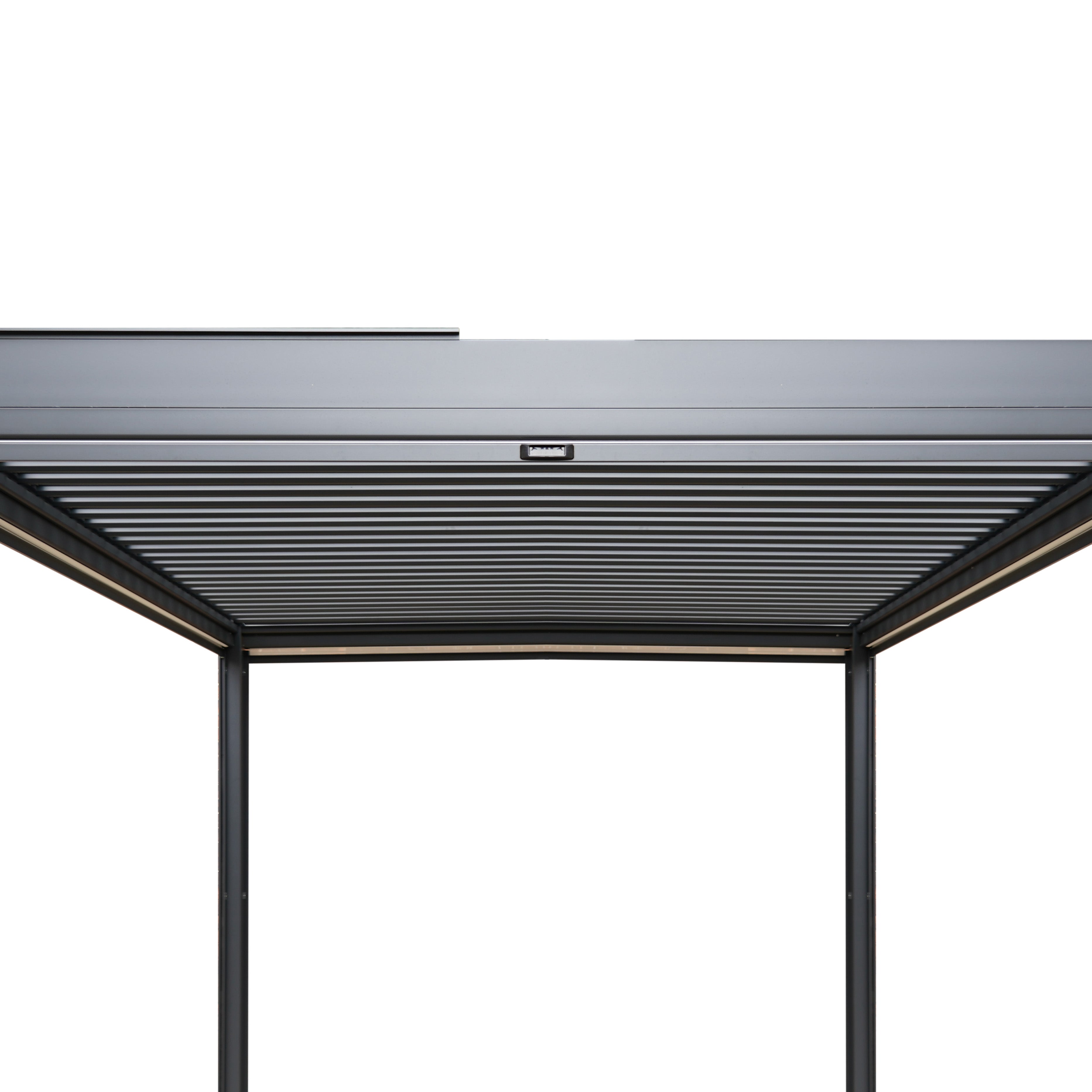 Aluminium Pergola With Anthracite Blinds - 3m x 3m