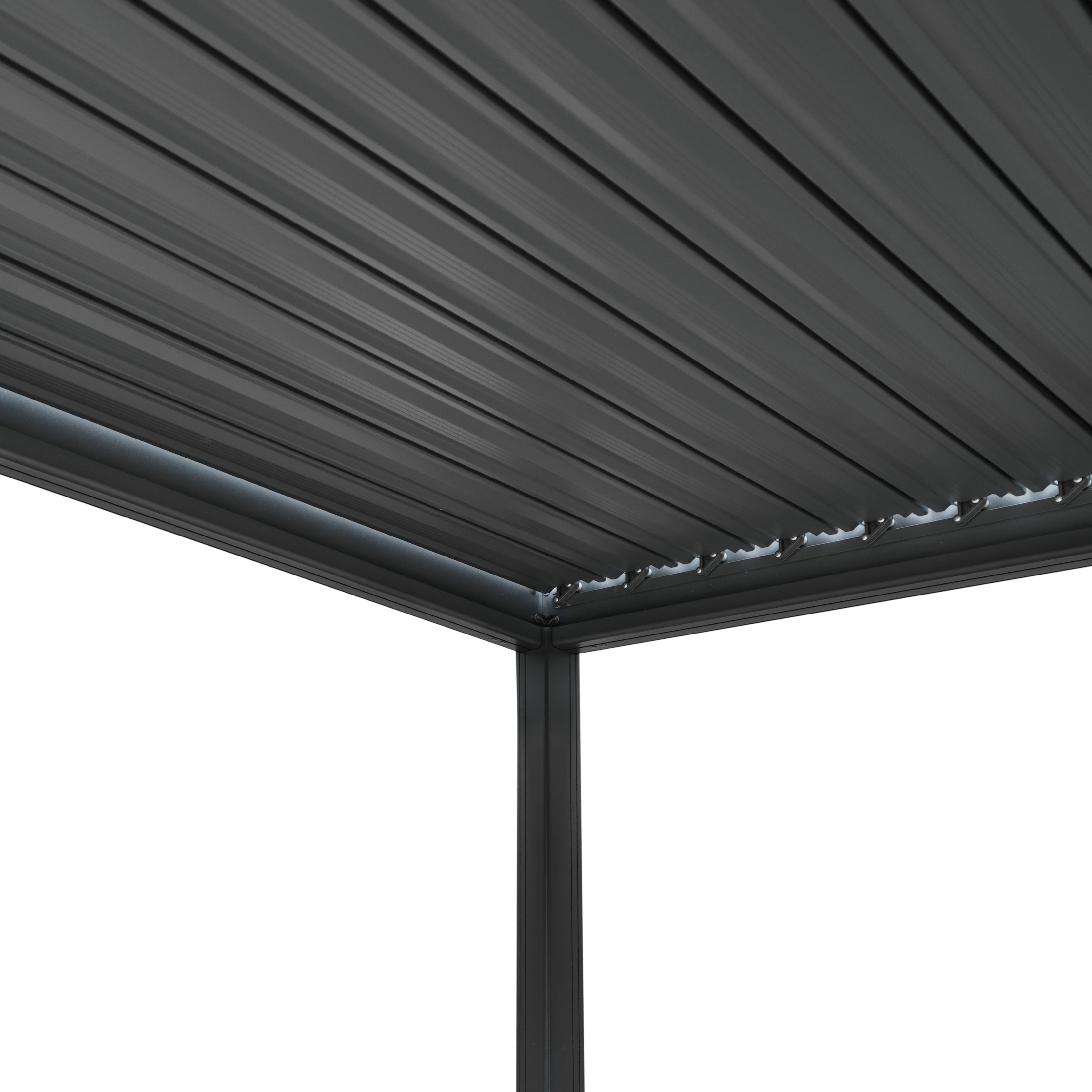 Aluminium Pergola With Anthracite Blinds - 3m x 4m