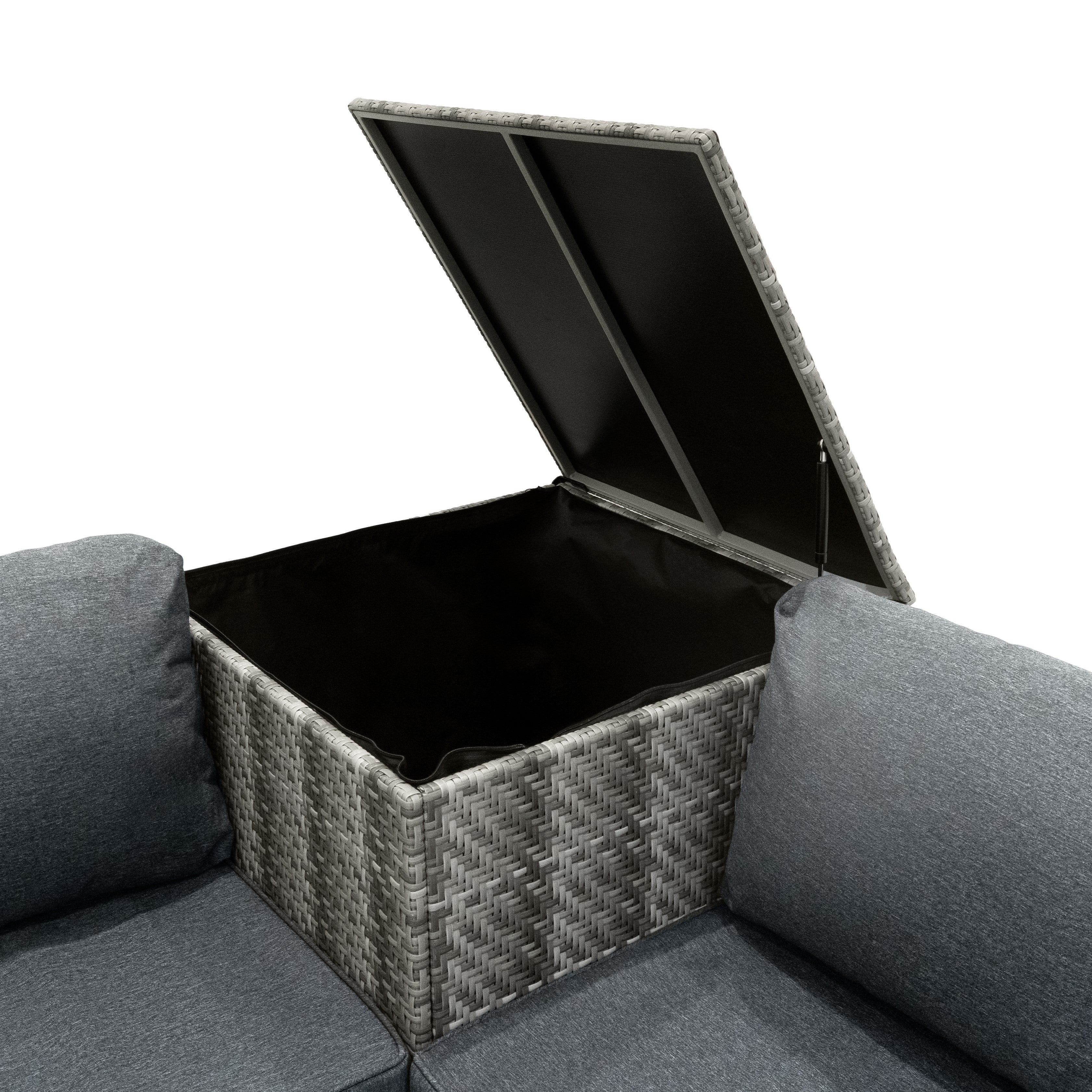 Rattan Modular 6 Piece Furniture Set – Grey