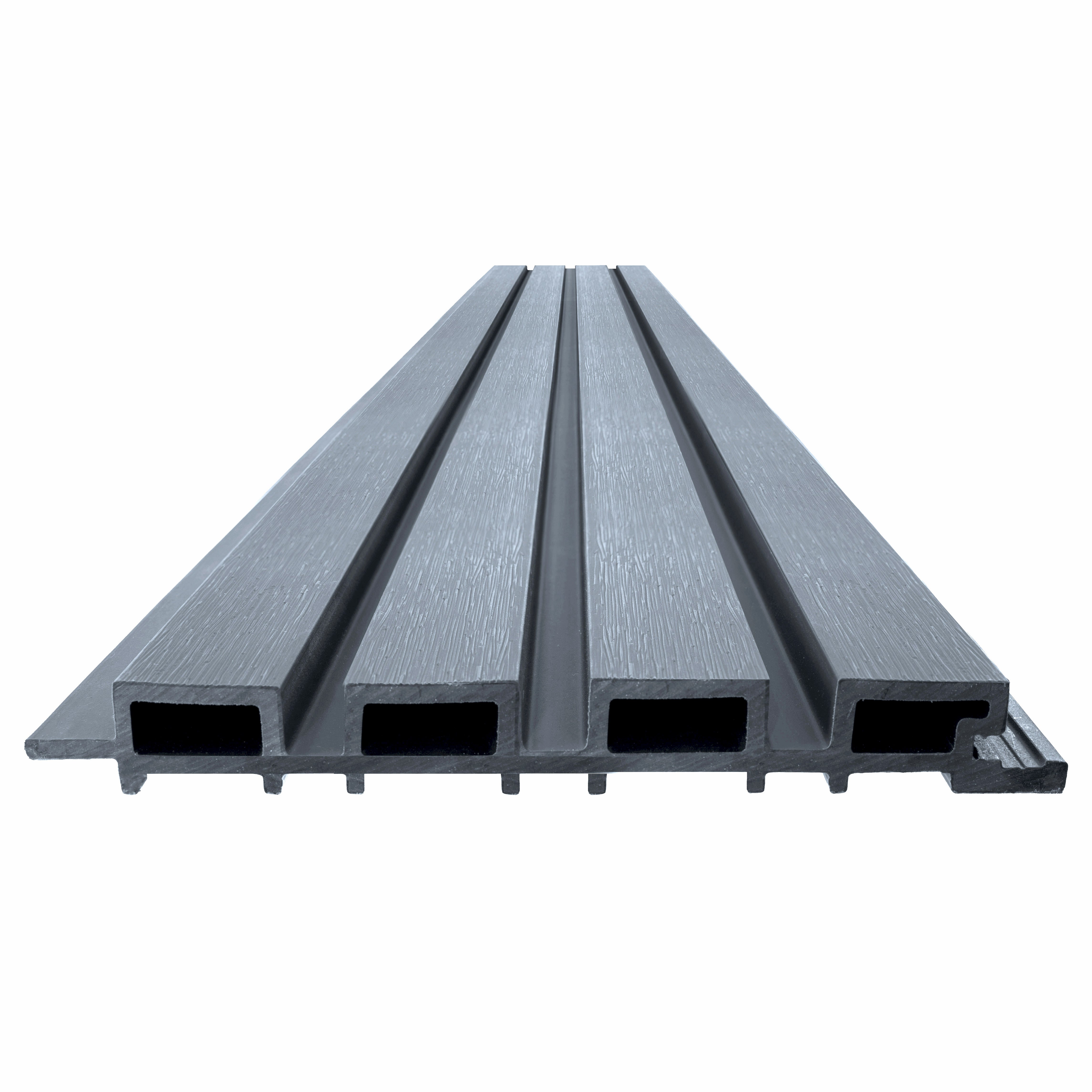 WPC Slatted Wall Cladding x 4 Panels – Grey