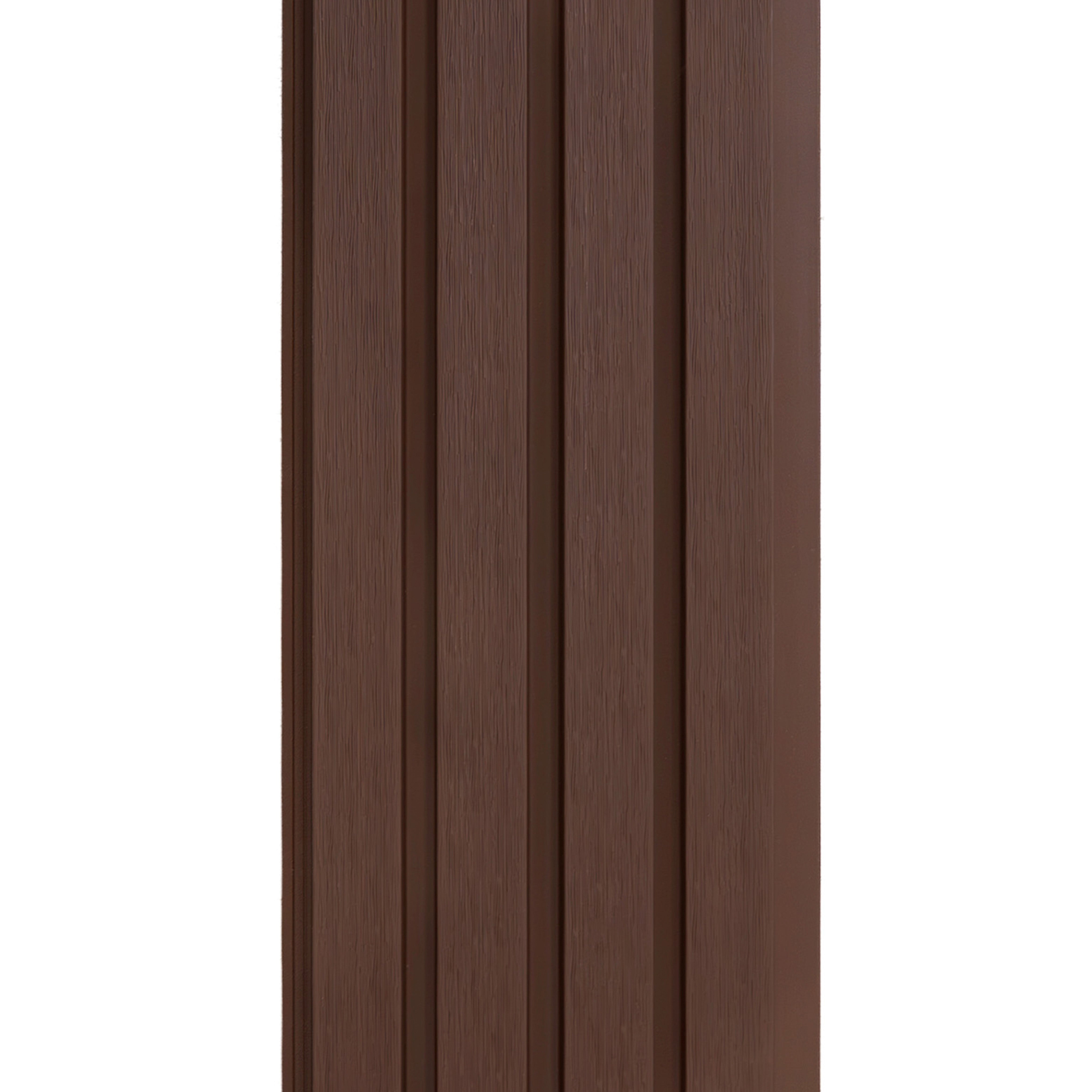 WPC Slatted Wall Cladding x 4 Panels – Brown