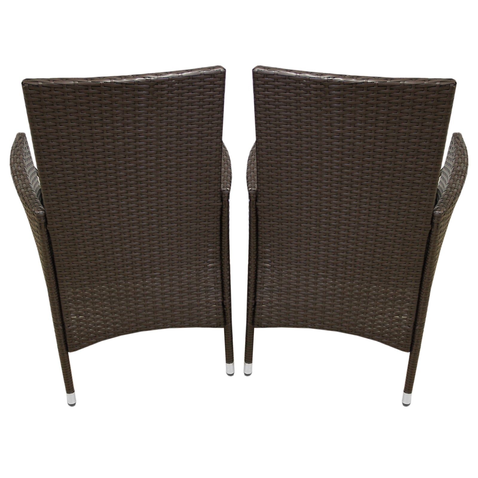 Jardí Rattan Bistro Set Brown
