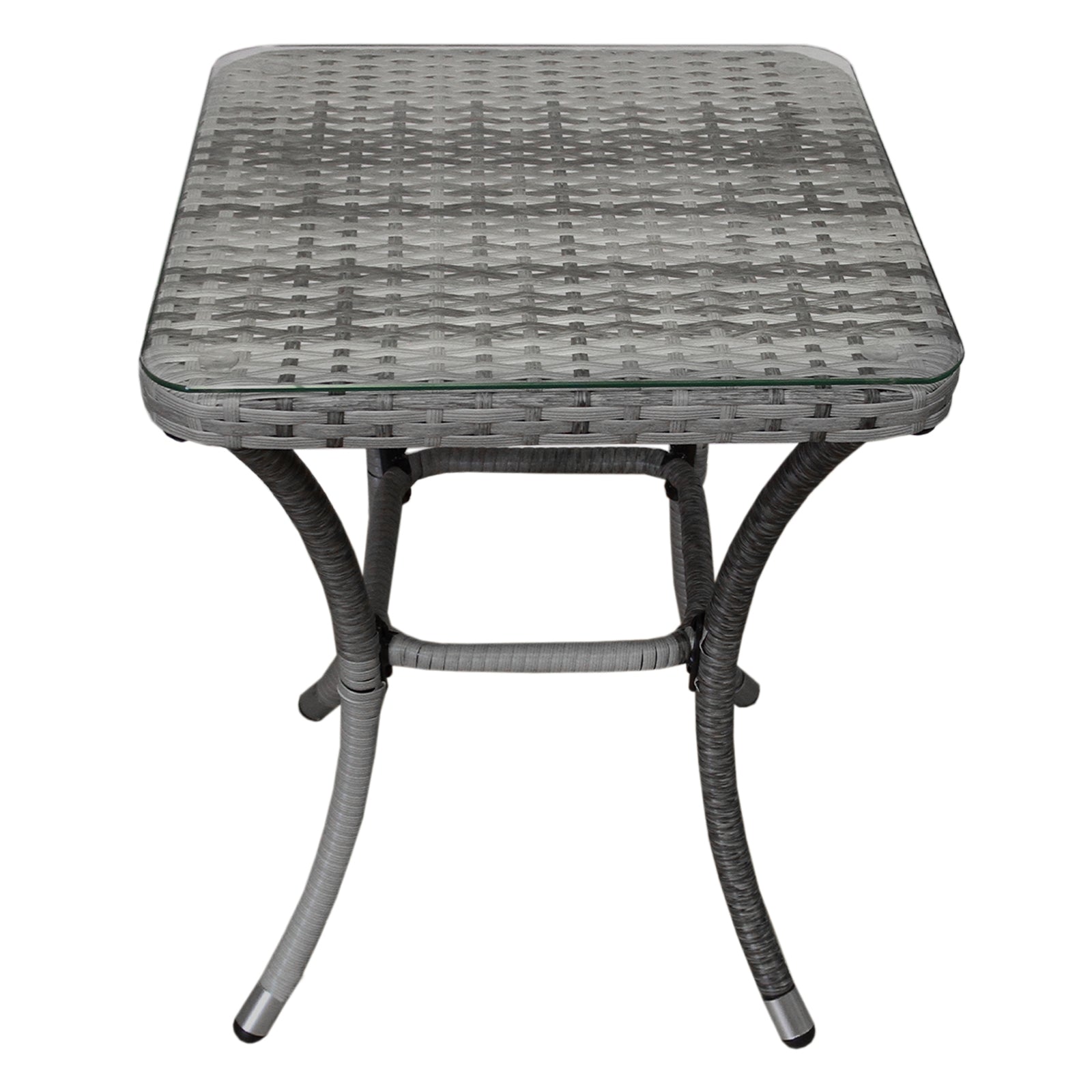 Jardí Rattan Bistro Set Grey
