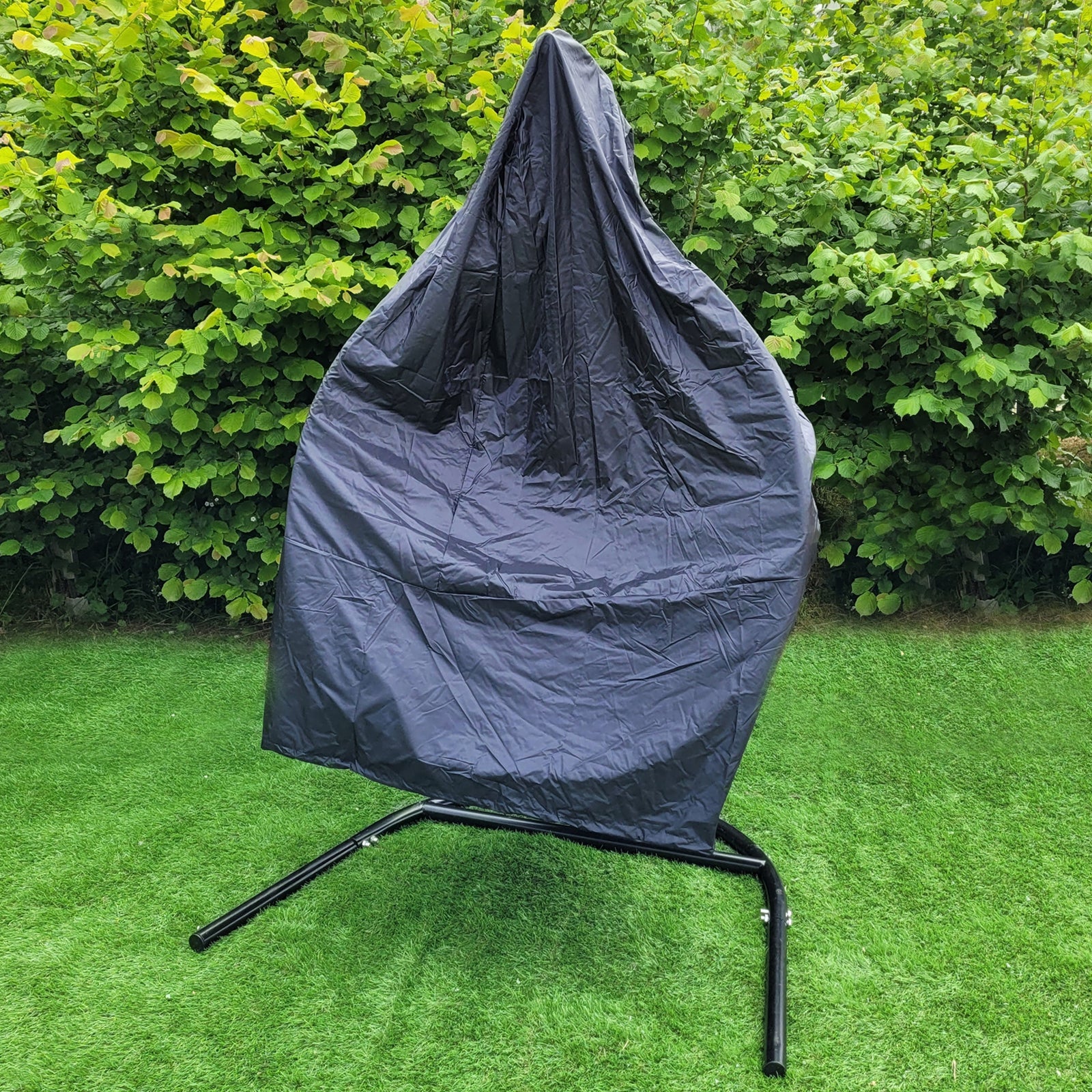 Hanging Rattan Egg Chairs x 2 - Black