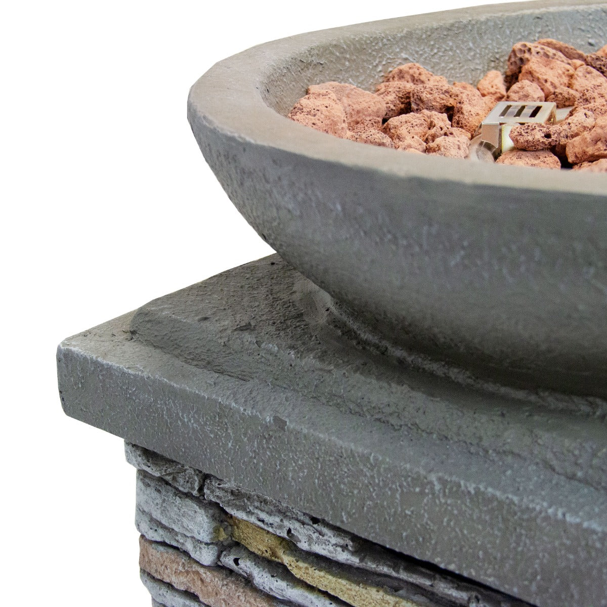 Stone Gas Fire Pit Heater